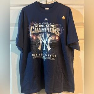 2009 Yankees World Series Champions T Shirt [Size XL]